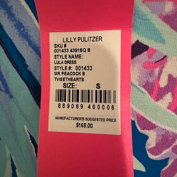 🆕 NWT Lilly Pulitzer Mr. Peacock Blue Tweethearts Dress - Picture 5 of 5